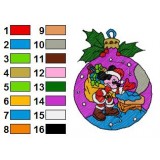 Mickey Mouse as Santa Claus Embroidery Design